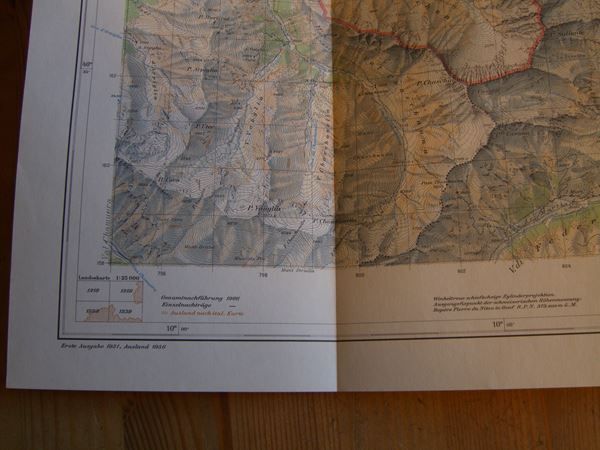 Cartine & Atlanti: Antike Karte,"Ofenpass" v.1966,1: 50 000 – Usato da Winterthur venduto da Gaia 2