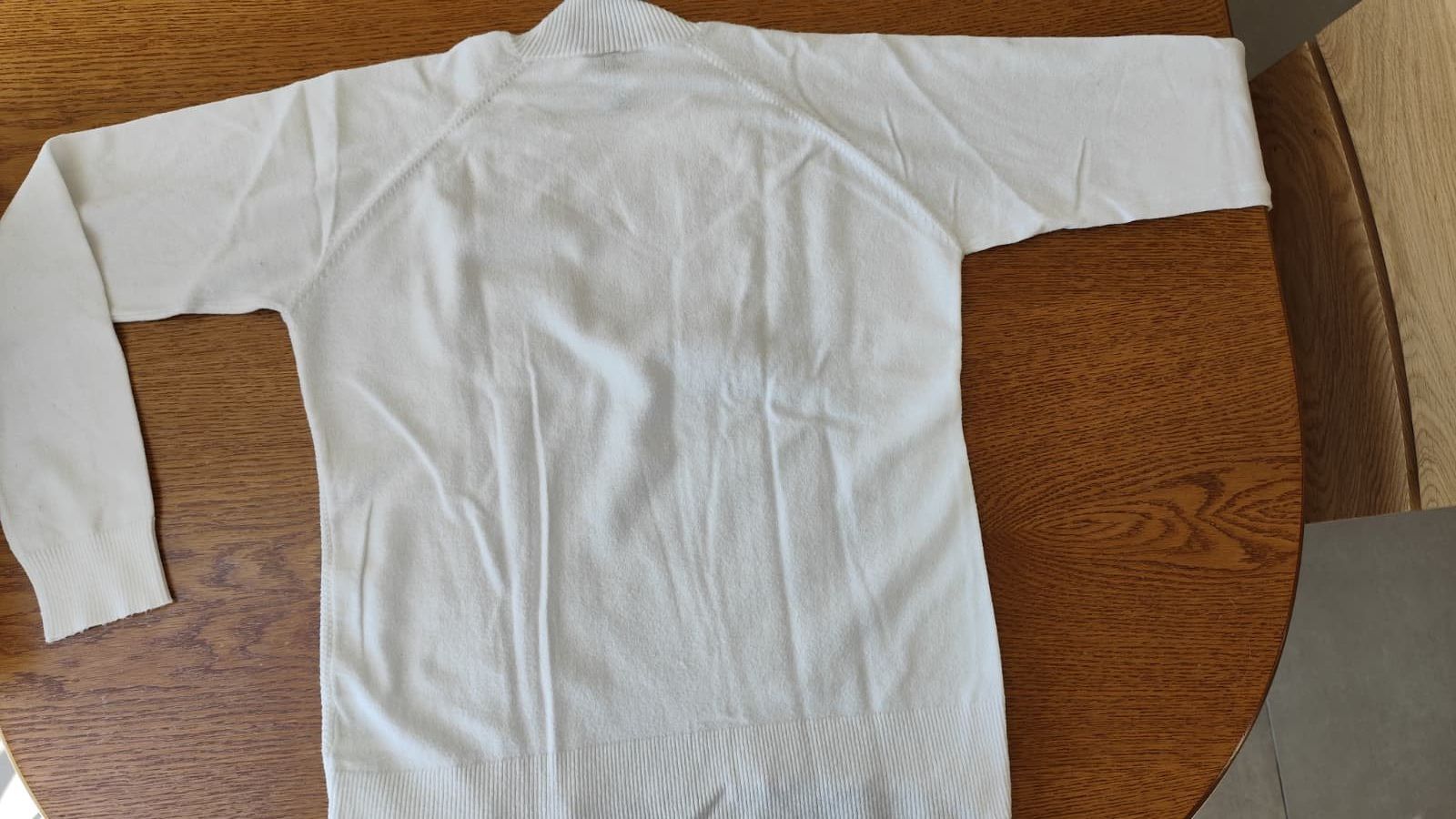 Maglioni & Felpe: Pull blanc hiver maille torsadée col montant - Taille M – Usato da Chénens venduto da Danad 2