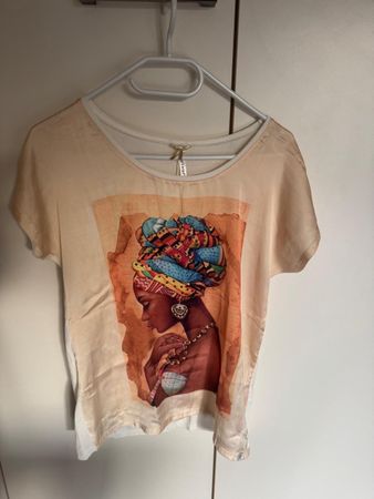 Hübsches Shirt mit Print und Steinchenbesatz XS Key Largo
