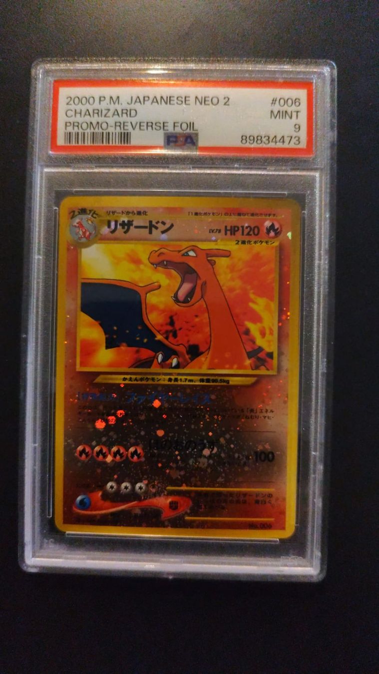 Pokémon Sammelbilder & Trading cards: Charizard Neo 2 Reverse Foil PSA 9 Mint – Neu und originalverpackt aus Basel von sd-profi