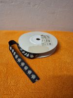 Edelweiss Stoffband schwarz / Firma Fuchs Bänder AG /  15mm