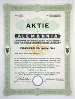 Landwirtschaft. Industrie- und Handels-AG Alemannia - 1928
