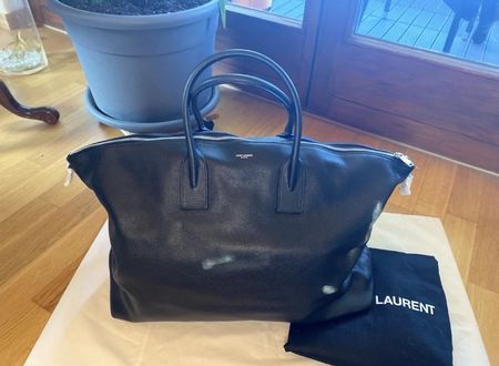 Saint Laurent Duffle Bowling Bag - Black Leather - New