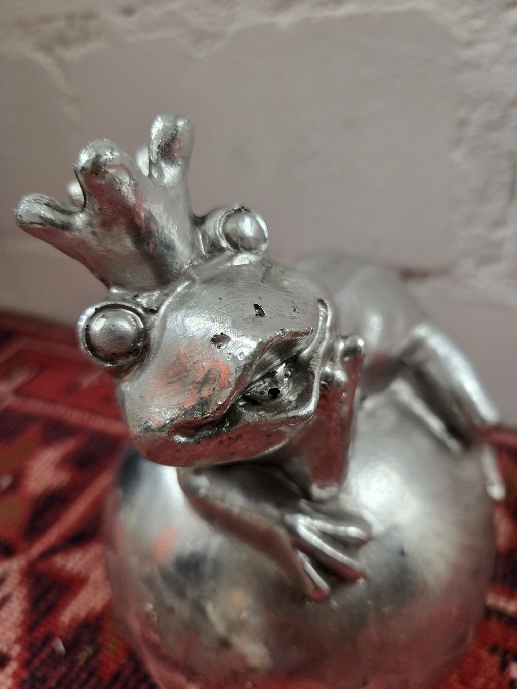 Tutte le decorazioni: Silberner Deko-Frosch König auf Kugel – Usato da Rheinsulz venduto da Dred 2