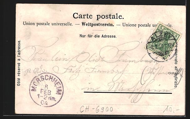 Cartoline postali: Ernst Schlemo: Lugano-Paradiso, Pension  – Usato da Berlin venduto da bartko-reher 1