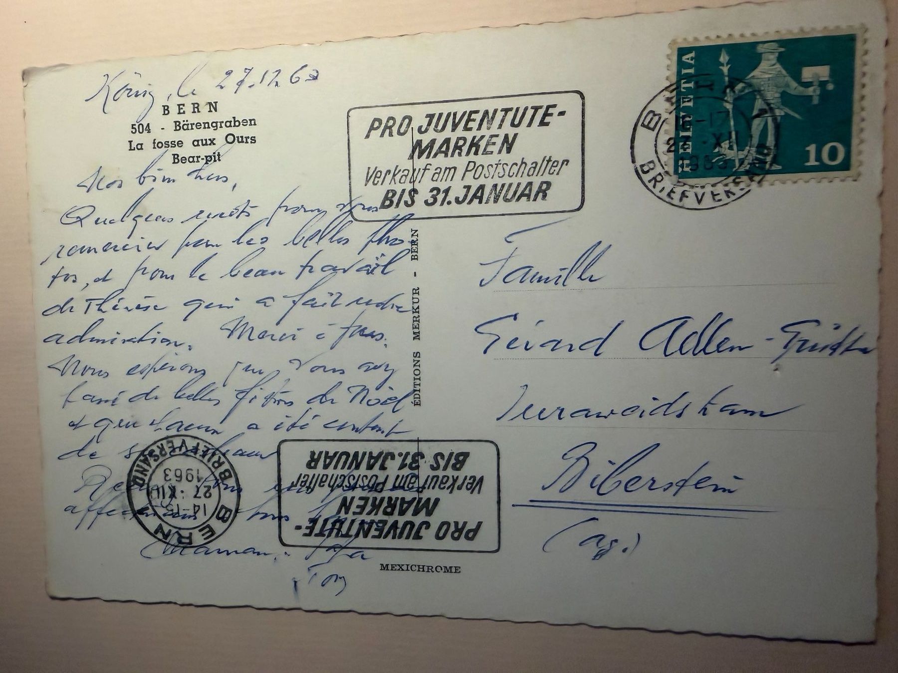 Cartoline postali: BERN - Bärengraben - Ansichtskarte – Usato da Tegerfelden venduto da siebenmacky 1