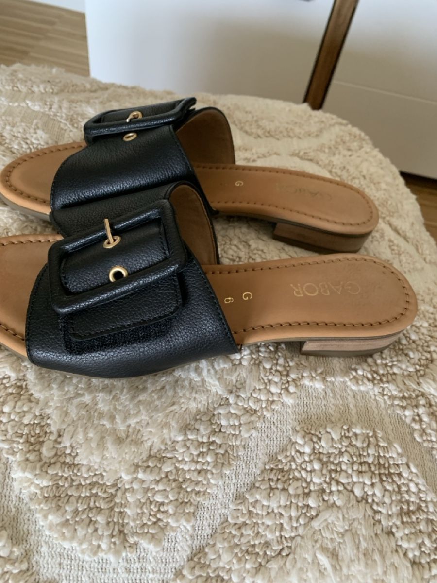 Gabor Damenschuhe: Gabor Pantolette, neu, schwarz, Gr. 39 – Neu (gemäss Beschreibung) aus Neuenhof von Safetybay