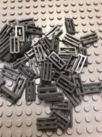 Lego 25 x Gitterli 1x2 mit Nut (2412)  dunkel grau