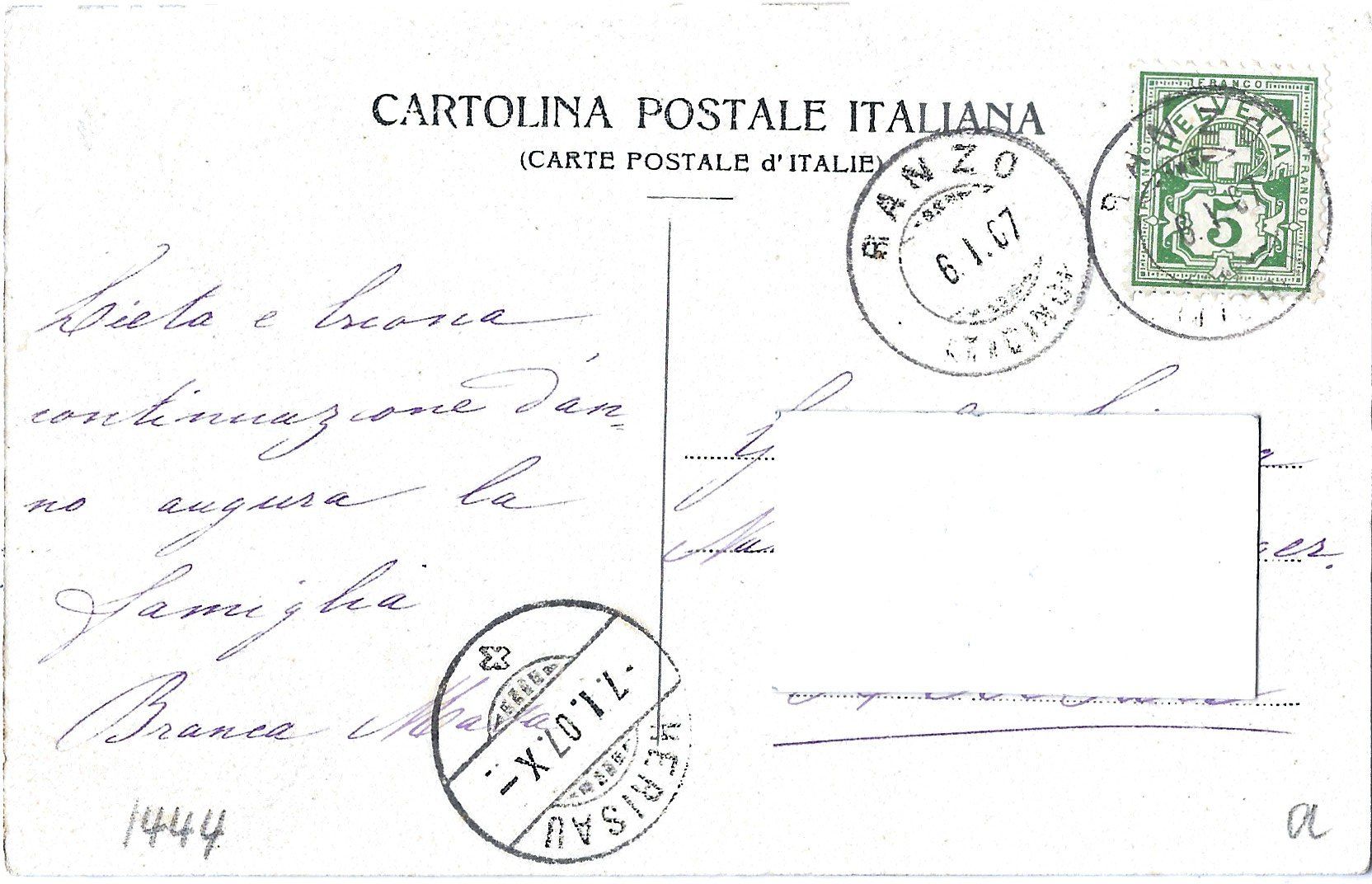 Cartoline postali: Strada  del  Sempione  -  Arrivao  della  corriera  postale – Usato da Bütschwil venduto da Jackson1A 1