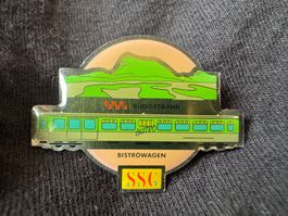 Pin pins Südostbahn wagon restaurant bistro