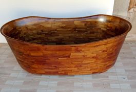 Badewanne Freistehende Teak Holzbadewanne Badwanne Teakholz