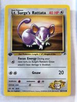 Lt. Surge's Rattata 1st Gym Heroes - MINT - ab 1.-