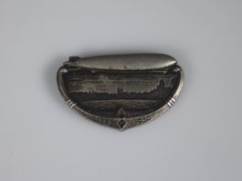 Zeppelin Landung Basel 1930 Brosche Schweiz