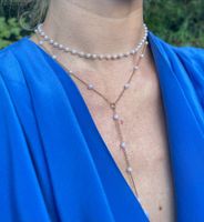 Elegante collana a doppio filo con perle ✨ Nuova!