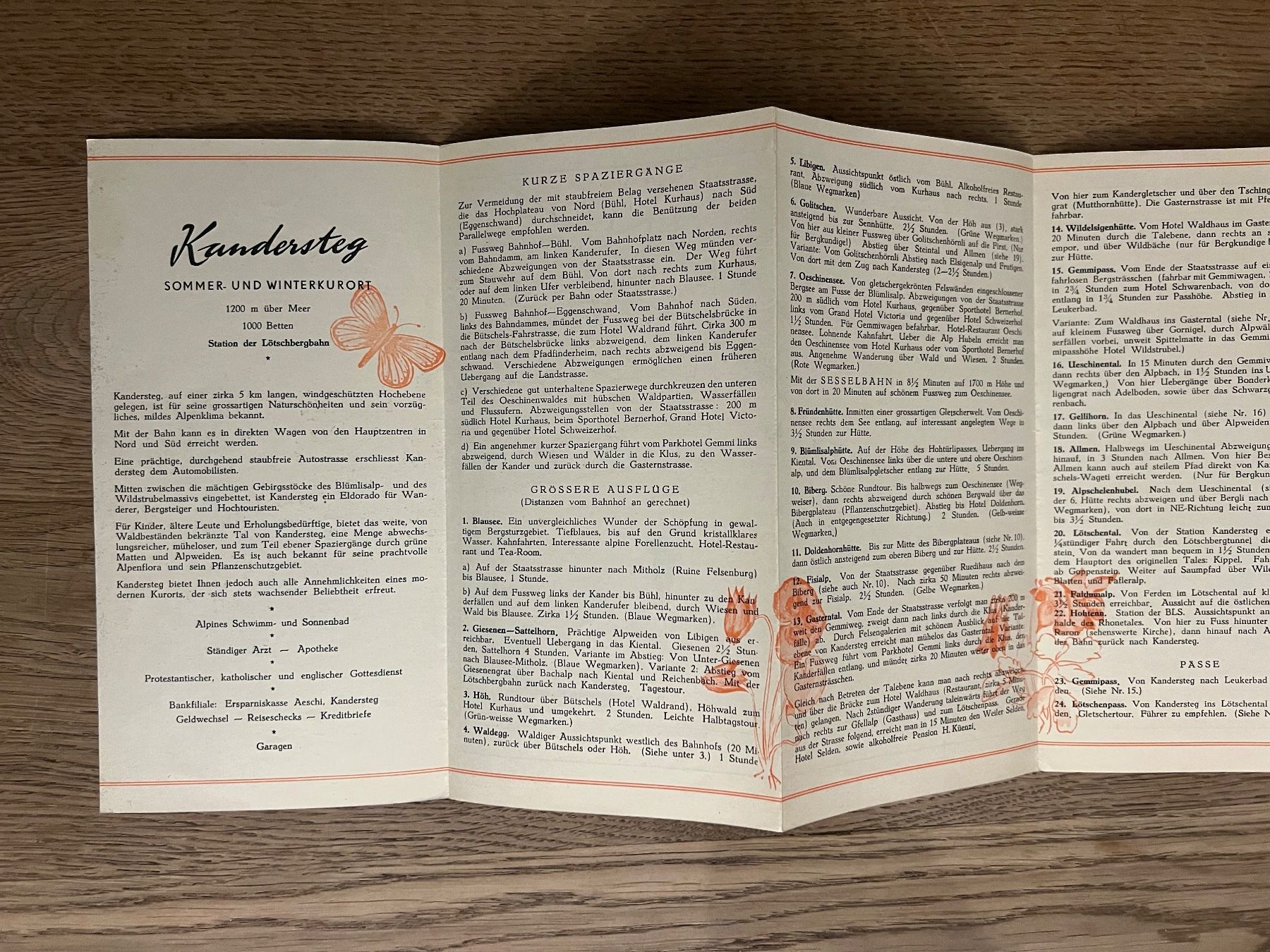Cartoline postali: Kandersteg: Vintage Wanderführer, Schweiz – Usato da Hermetschwil-Staffeln venduto da militaria-schweiz 1