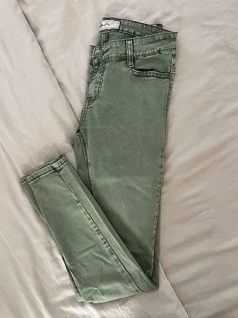 Damen Stretchhose  Khaki  Größe M