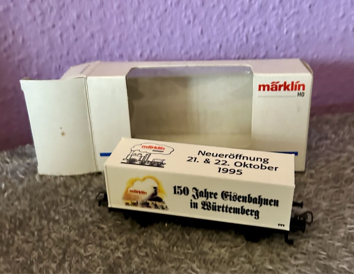 Märklin Modelleisenbahnen: Wagon Märklin "150 Jahre Eisenbahn" HO 1995 – Neu und originalverpackt aus Petit-Lancy von Pierre_le_voyageur 3