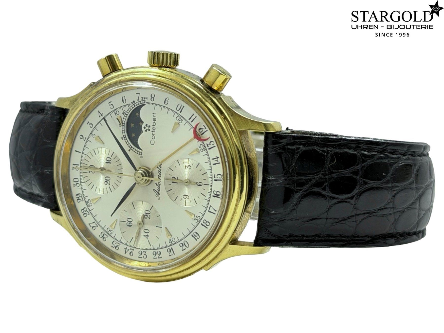 Orologi: Cortebert Lunar Mondphasen Chronograph - 77.400 – Usato da Zürich venduto da Stargold-Uhren 3