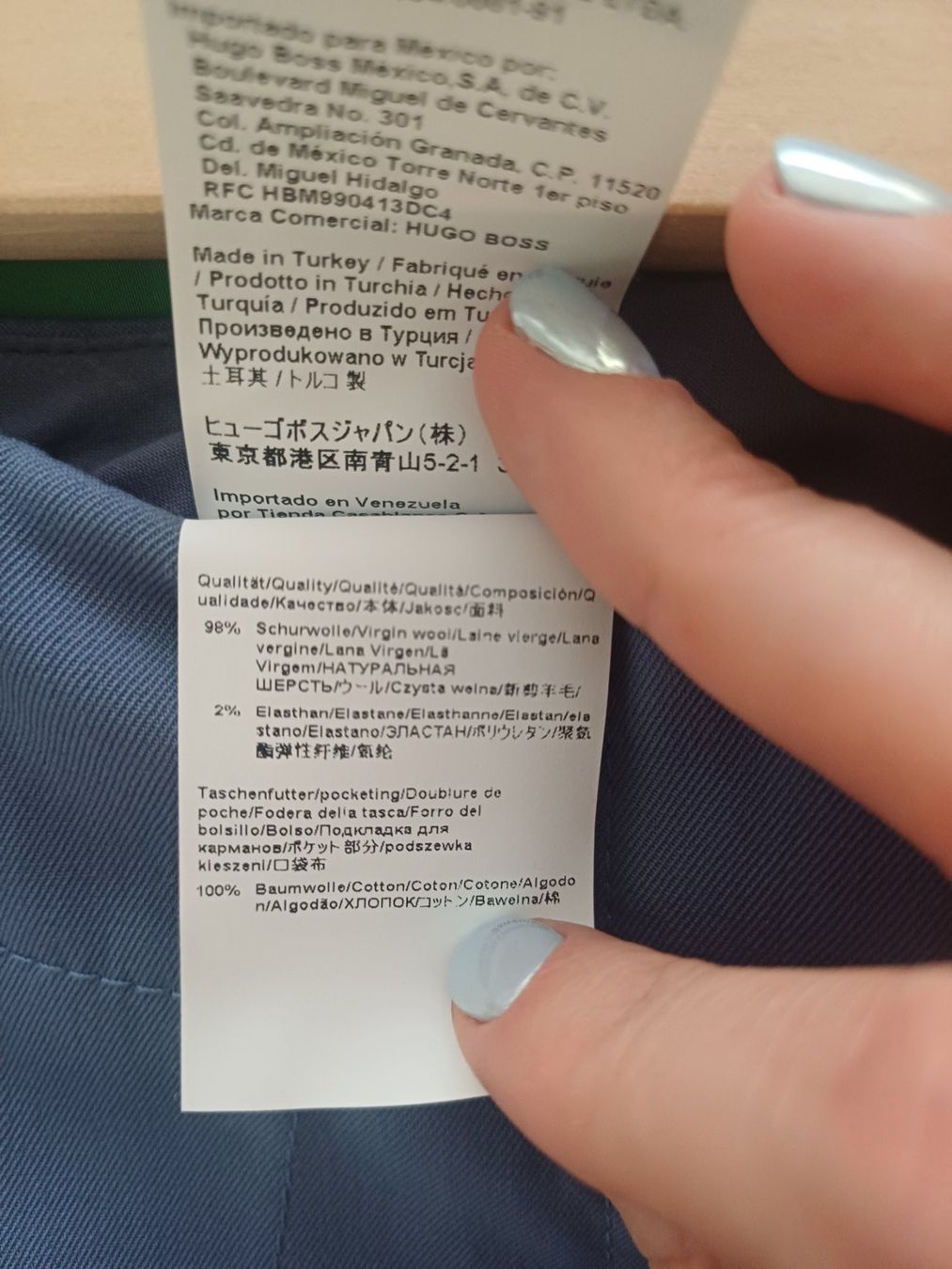 Hugo Boss Pantaloni: Hugo Boss Hose Gr. S in grau-blau – Usato da Zürich venduto da nat1234567890 4