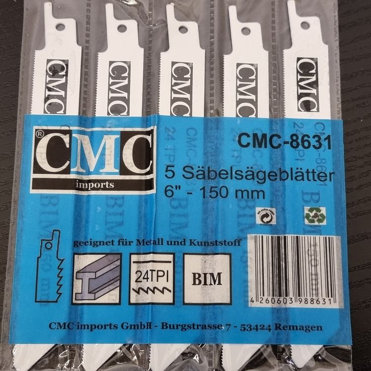 5x Sägeblätter (Metall 150mm) für Säbelsäge / Fuchsschwanz | Kaufen auf ...