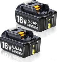 2x18V 5500mAh Ersatzakku passt auf makita 18V Li-ion BL1850