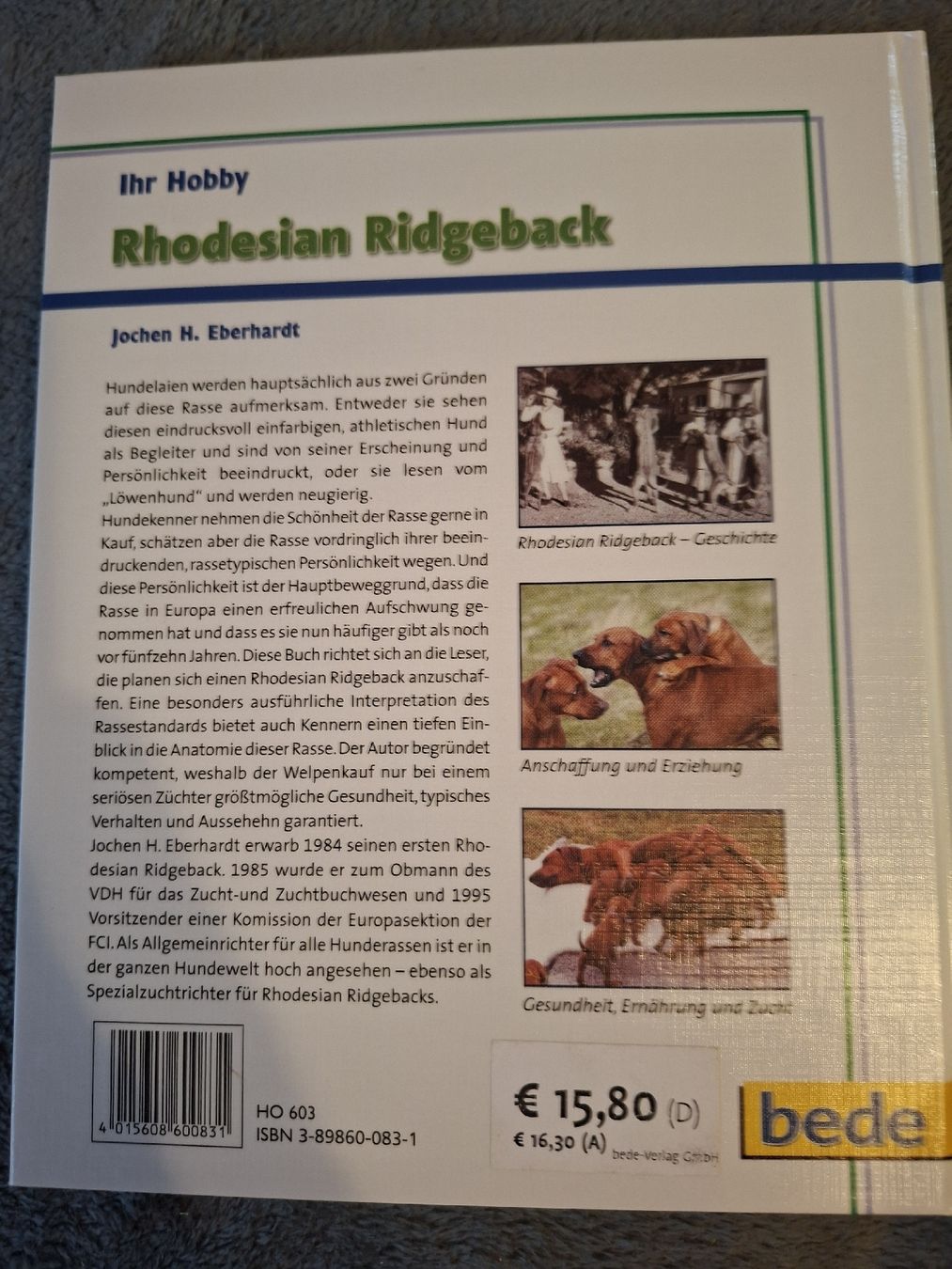 Libri: 2 Rhodesian Ridgeback Hunde Bücher – Usato da Teufen AR venduto da nad_55nm 2