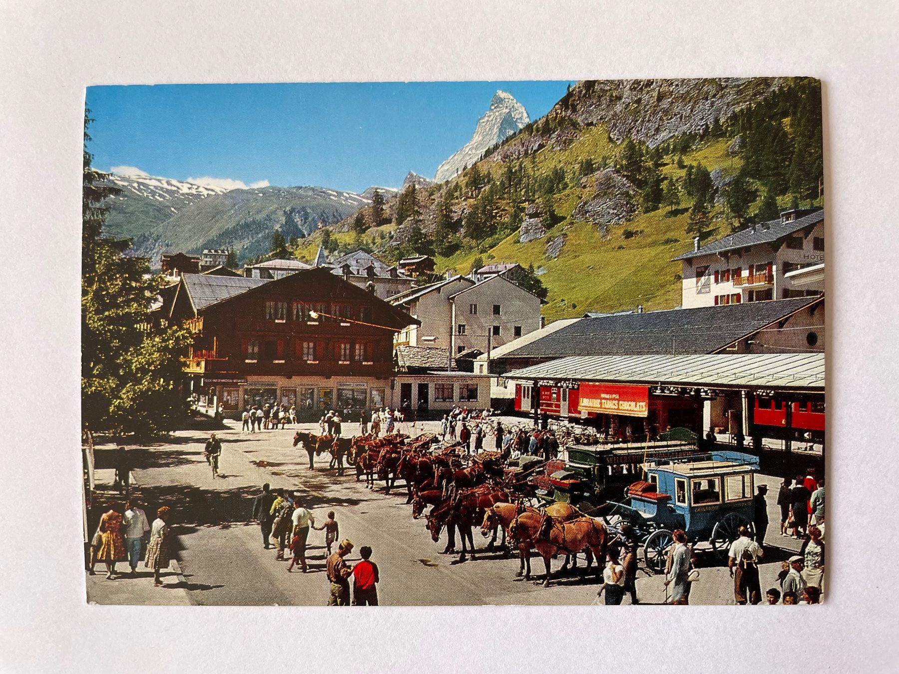 Cartoline postali: Zermatt Bahnhofplatz – Nuovo (secondo la descrizione) da Lohn-Ammannsegg venduto da elch_55