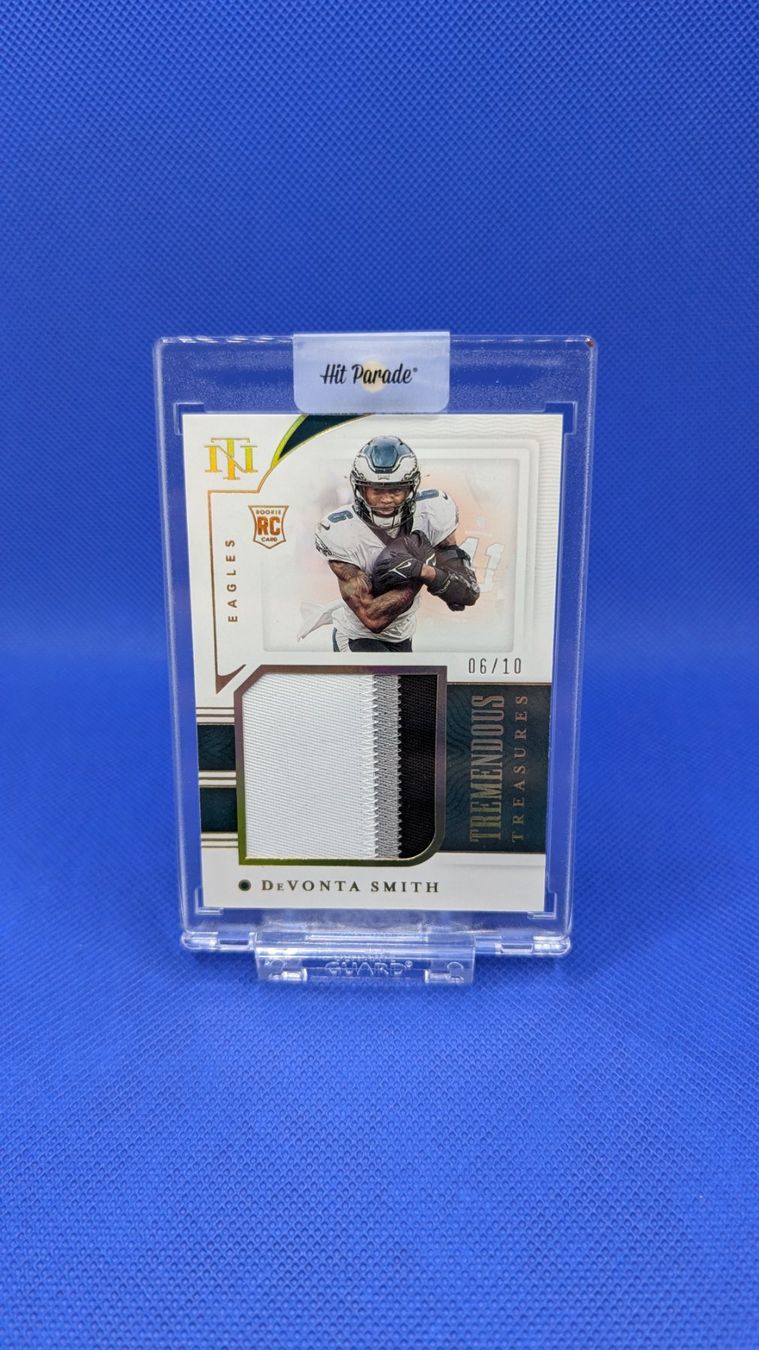 NFL Carte collezionabili: 2021 National Treasures DeVonta Smith Rookie Patch 06/10 – Nuovo (secondo la descrizione) da Ruppoldsried venduto da levgeni91
