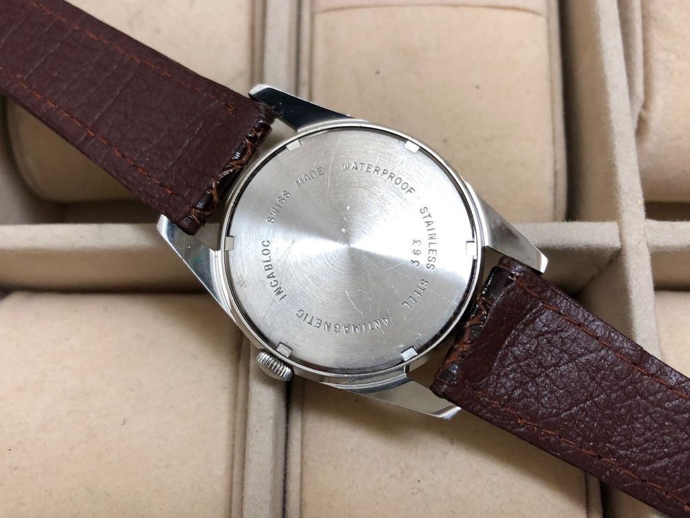Montre Vintage Nappey Homme Mécanique Années 70 - 38mm, Made In France, Neuve étiquetée