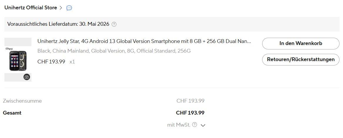 Telefoni cellulari / Smartphones: Unihertz Jelly Star, 4G Android 13 Global Version – Nuovo (secondo la descrizione) da Uster venduto da Mmark2000 3