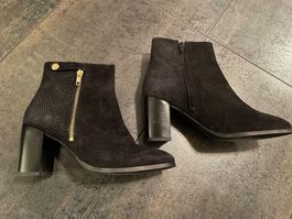 Schwarze Wildleder Stiefeletten, Grösse 39, Top Zustand