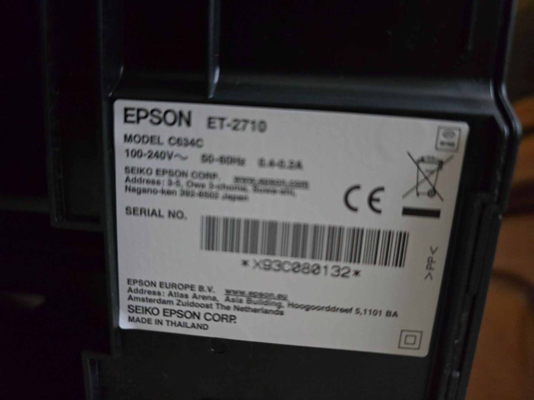 Epson Stampanti: Epson ET-2710 Tintenstrahldrucker – Usato da Rorschacherberg venduto da Scharfeegge 4