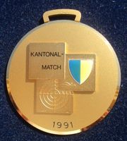 Luzerner Kantonalmatch 1991 - 70mm - Messing/Bronze/verg.