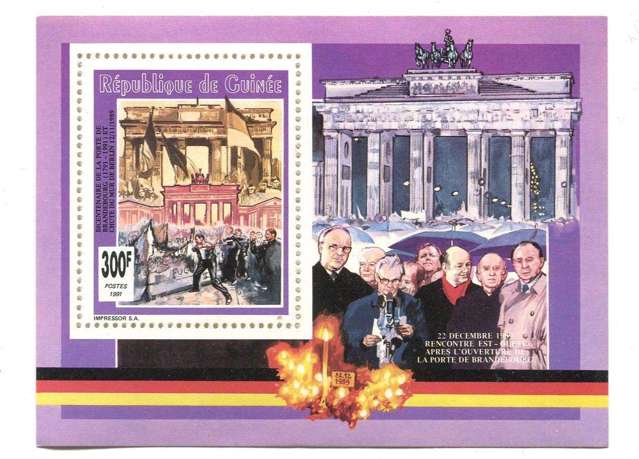 Alle Briefmarken: Block "Brandenburger Tor". Guinea. – Neu und originalverpackt aus Basel von Butsch5