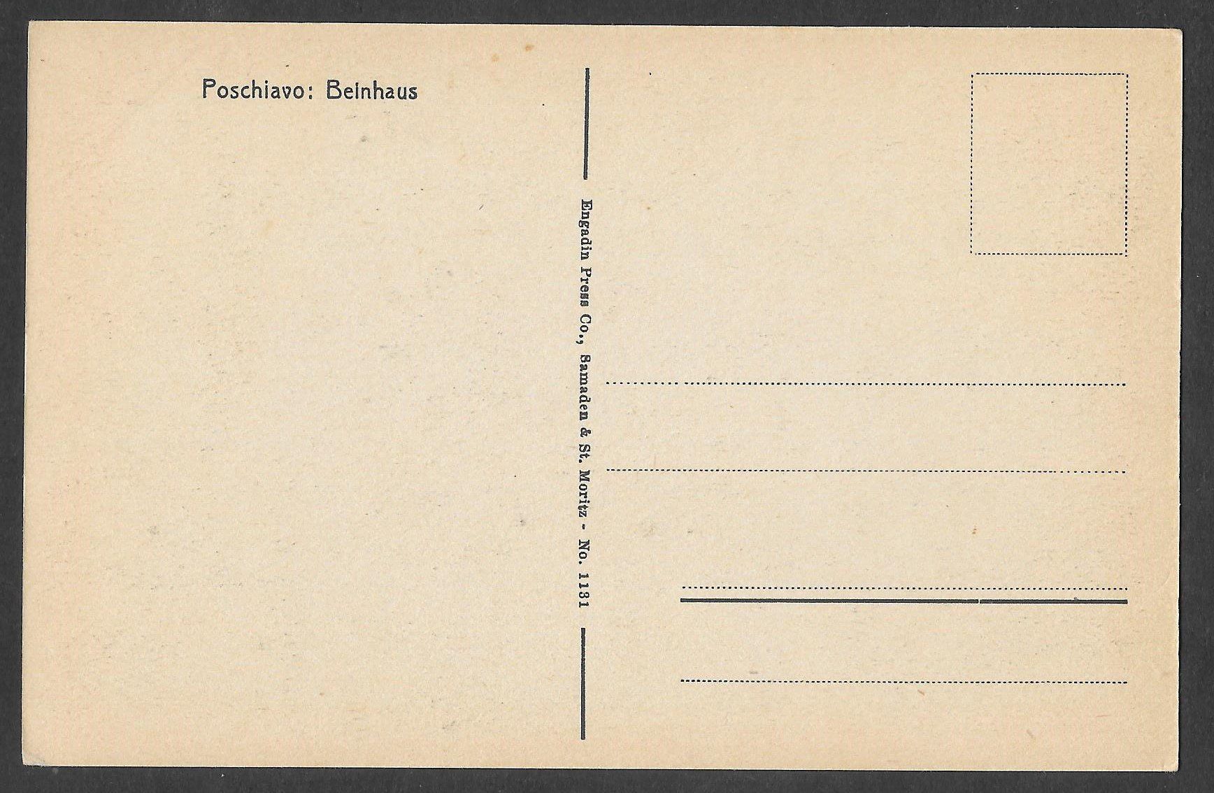 Cartoline postali: Poschiavo Beinhaus – Usato da Olten venduto da clotaldi 1