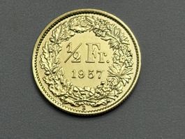 1/2 Fr. 1957 Sehr vorzüglich