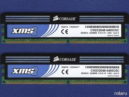 2 x 2GB CORSAIR™ PC2-6400U/DDR2-800 CL5