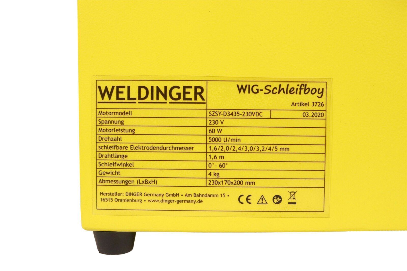 Tutti gli attrezzi: Weldinger WIG-Schleifboy Schleifgerät – Nuovo e nell'imballaggio originale da Bottighofen venduto da zaap 3