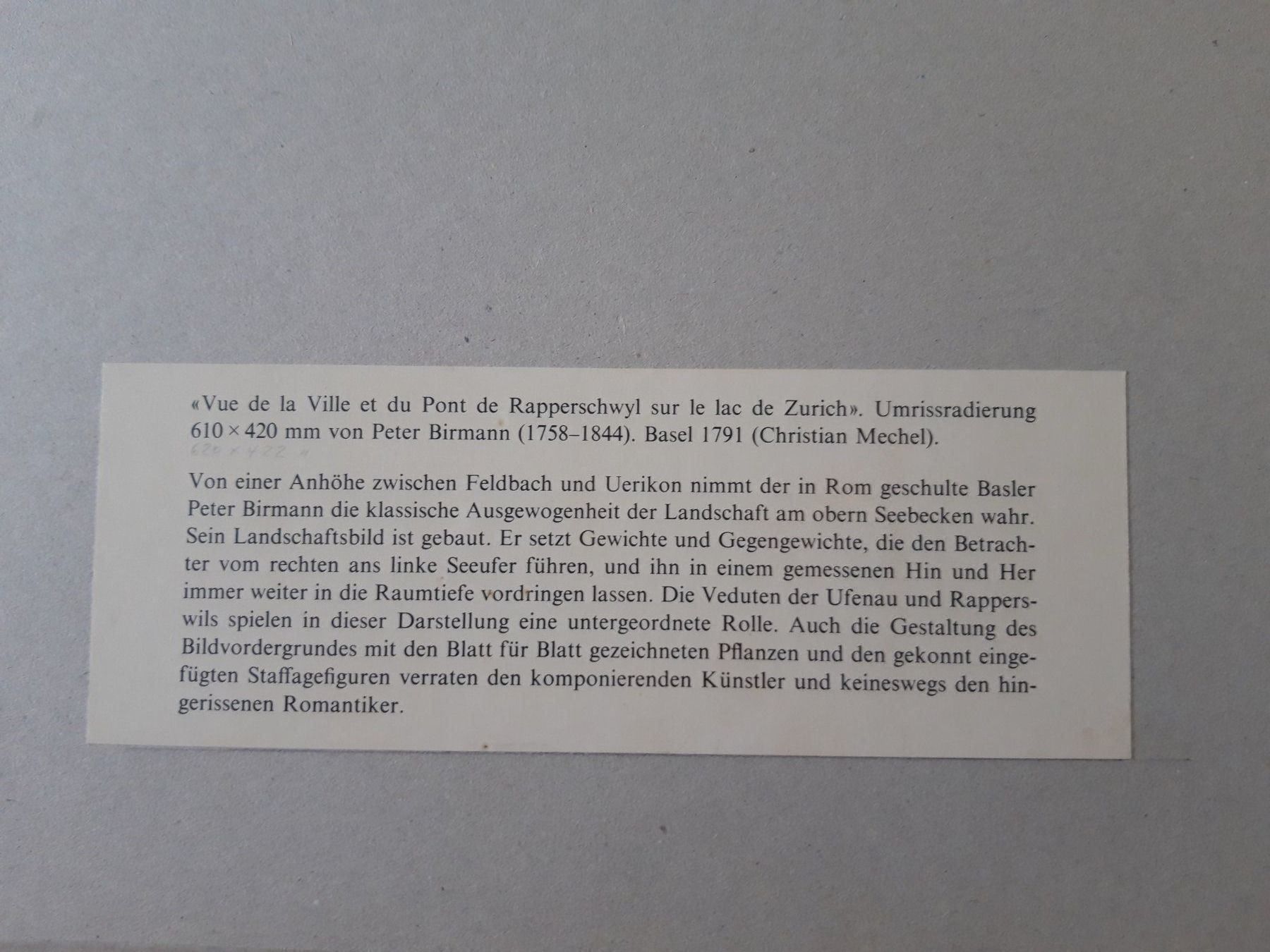 Stiche: Rapperswil Peter Birmann, Radierung 1791 – Gebraucht aus Näfels von gil_sindamel 1