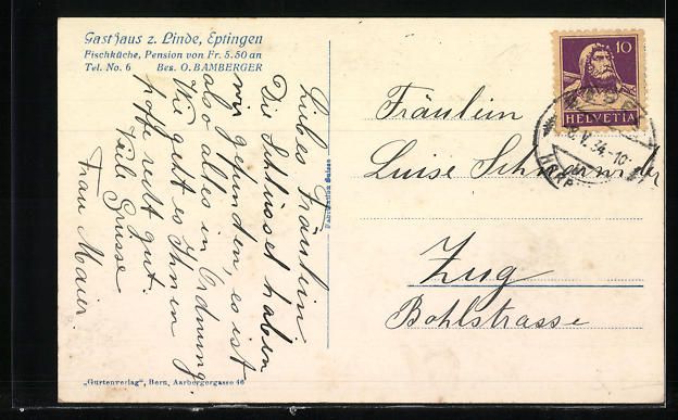 Cartoline postali: Eptingen, Gesamtansicht aus der Vogelsch – Usato da Berlin venduto da bartko-reher 1