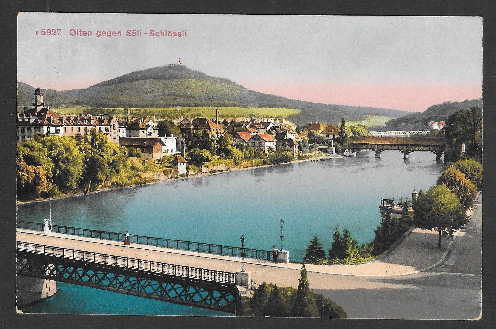 Cartoline postali: Olten Bahnhofquai mit Brücke – Usato da Olten venduto da clotaldi
