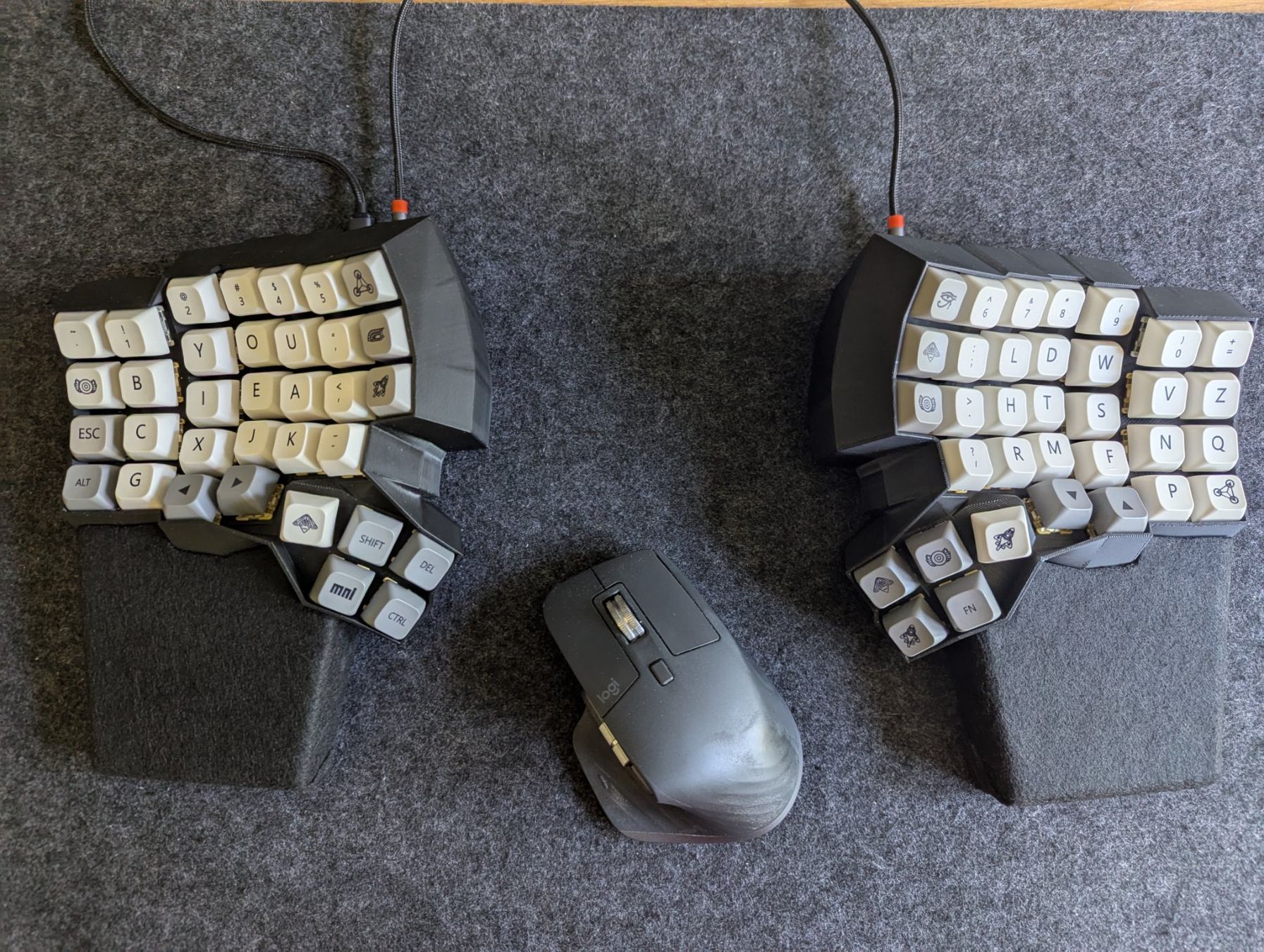 Tastiere: Dactyl Manuform Shield 68 mit Wrist Rest – Nuovo (secondo la descrizione) da Olten venduto da Aramkeebs 1