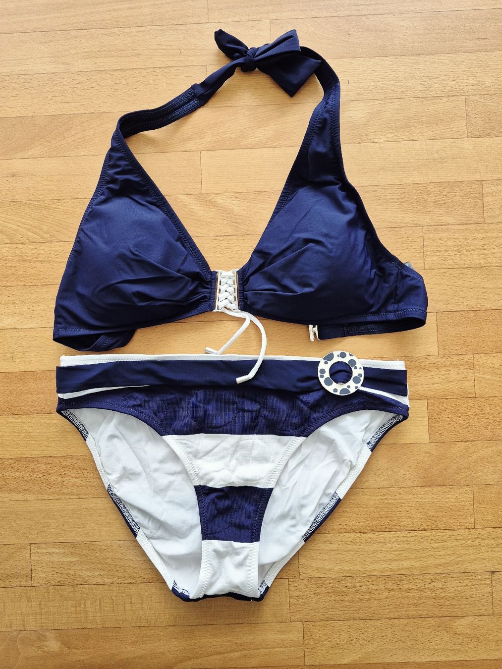 Costumi da bagno & Bikini: Damen Bikini, blau/weiss, Grösse 38 – Usato da Wädenswil venduto da Orso31