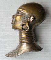 Anstecker Brosche Frauenkopf afrikanisch 1930-50