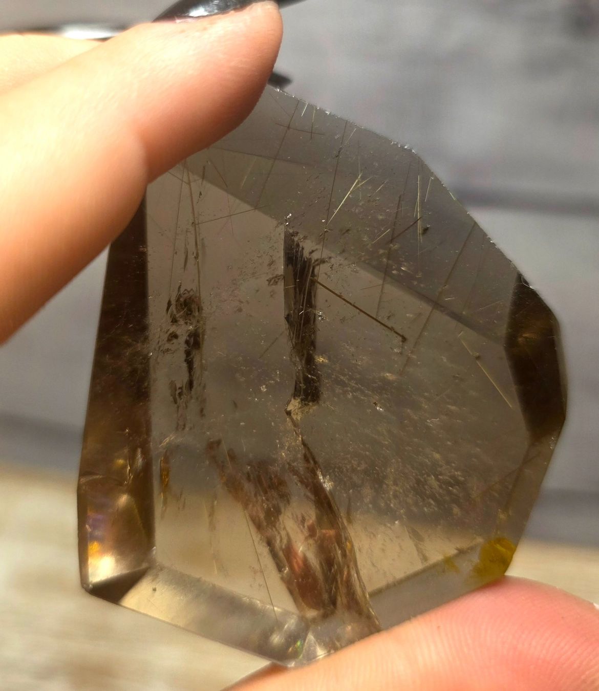 Minerali & Pietre curative: Rauchquarz mit Goldrutilen Freiform B 73g – Nuovo e nell'imballaggio originale da Matzingen venduto da Shay_Crystalz 2