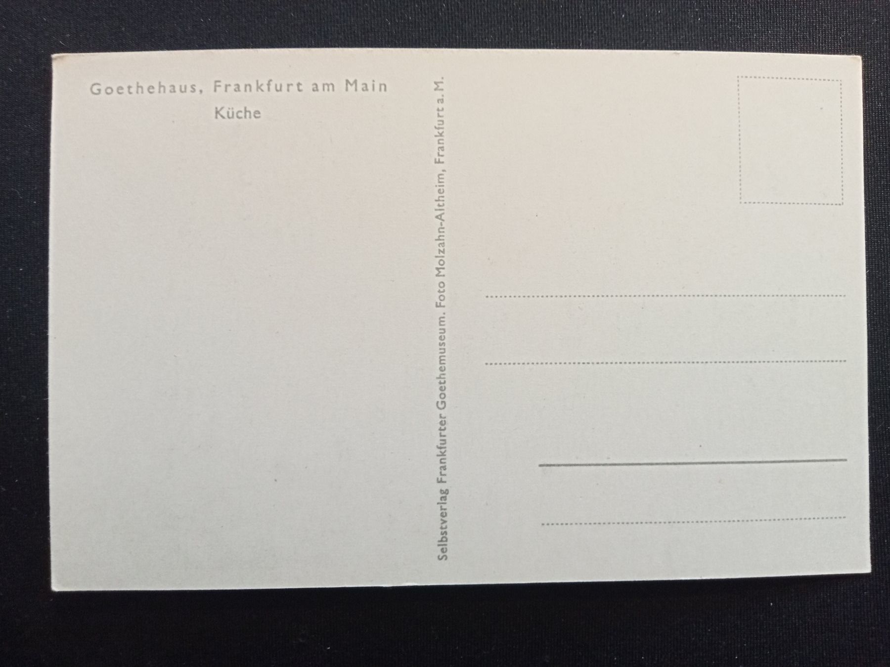Cartoline postali: Goethehaus Frankfurt am Main Küche – Usato da Luzern venduto da Einh0rn 1