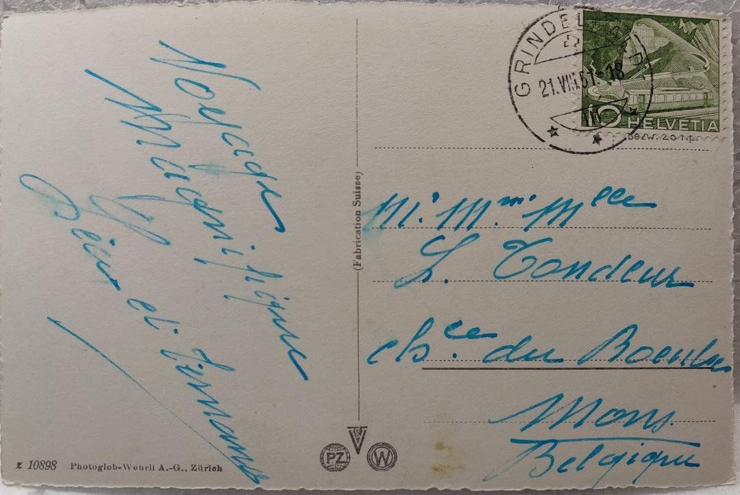 Ansichtskarten: JUNGFRAUJOCH  -  Sphinx  -  1951 – Gebraucht aus Delémont von Domdom1 1