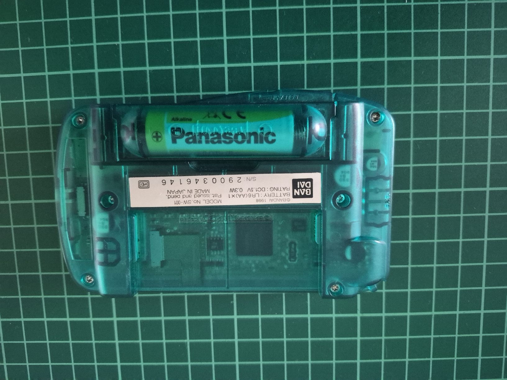 Bandai Console: Rare Translucent Green Bandai WonderSwan Handheld Console – Usato da Meyrin venduto da Retro-GZ 1