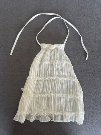 Damen Set Rock und Oberteil weiss gerafft Grösse S 
