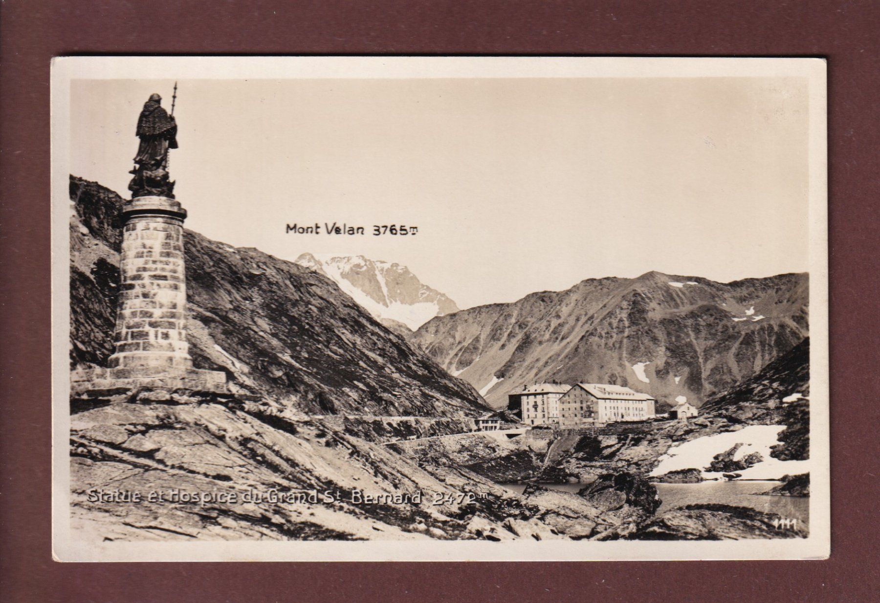 Cartoline postali: Statue et Hospice du GRAND-SAINT-BERNARD – Usato da Pully venduto da nicecards
